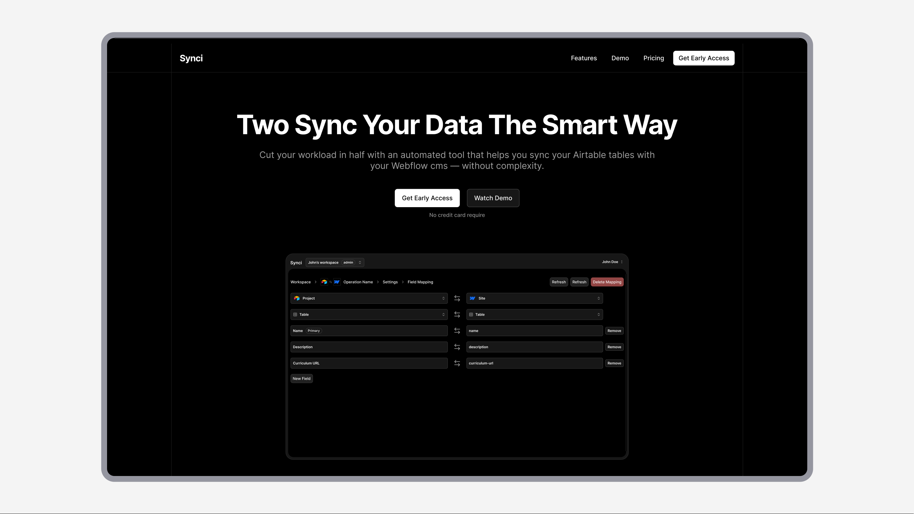Two way sync for Airtable and Webflow