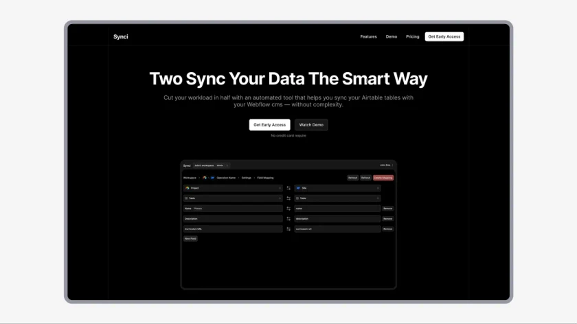 Two way sync for Airtable and Webflow