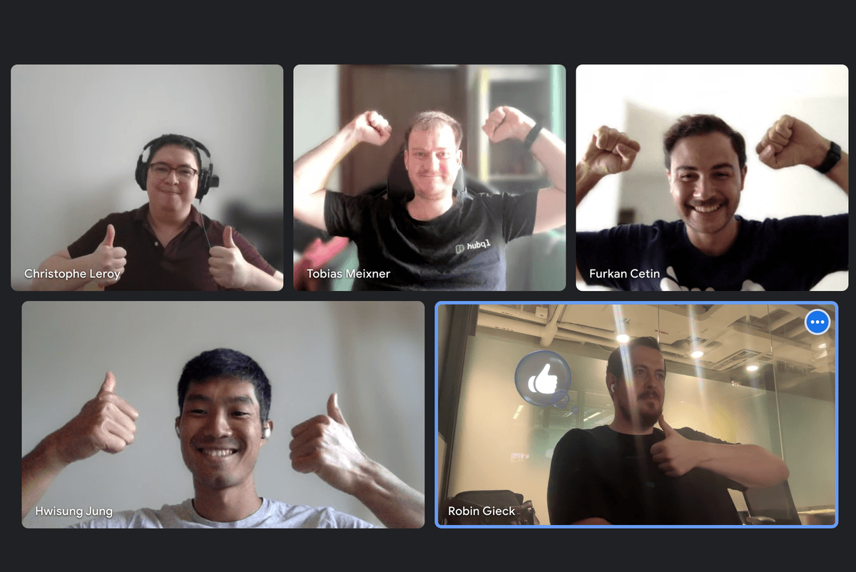 Hubql team member during remote collaboration session