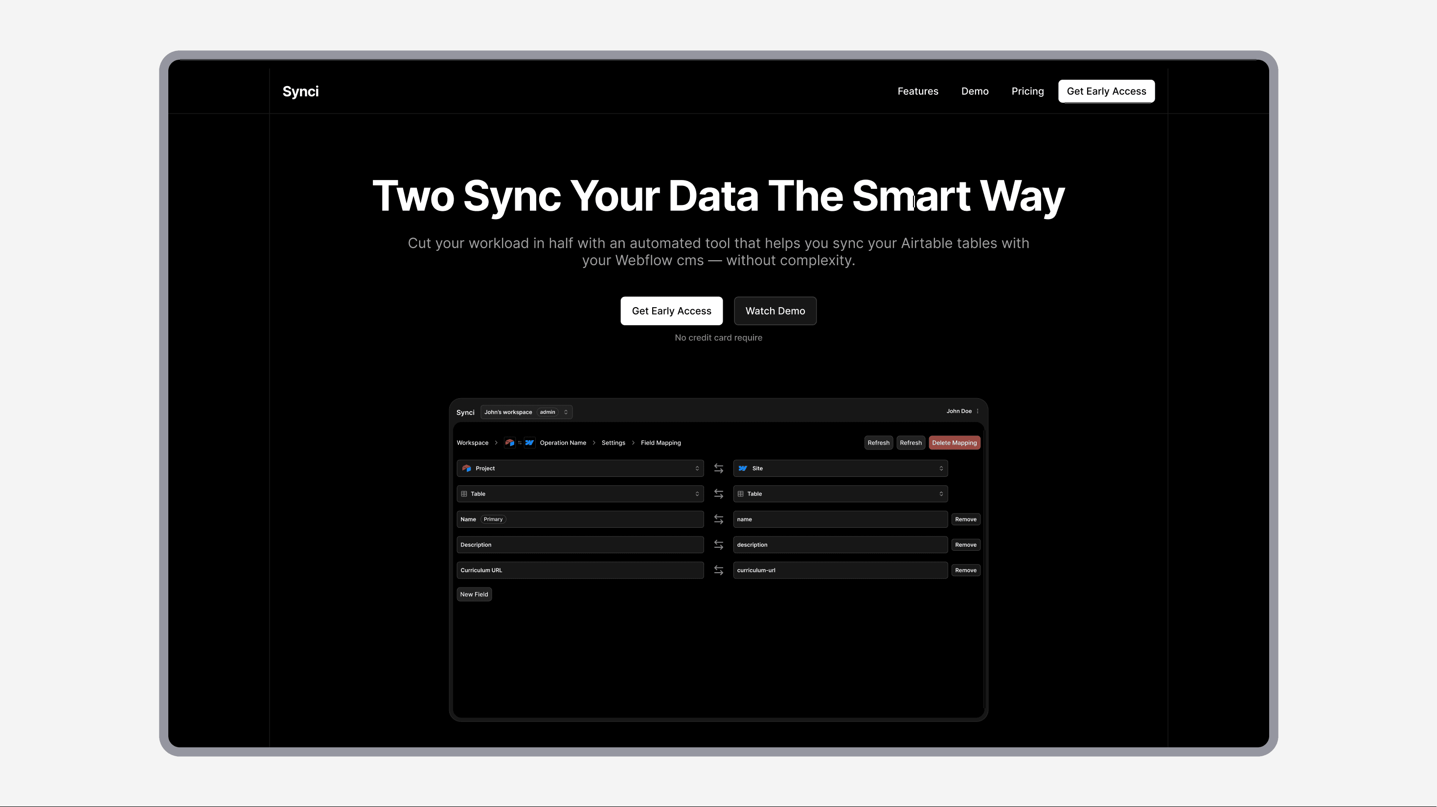 Two way sync for Airtable and Wefblow